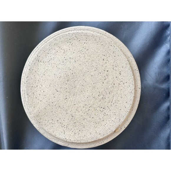 Sign Davis Art Pottery Jar w Lid Sandstone Glaze Stoneware Hand Thrown Blue Tan - Picture 9 of 11